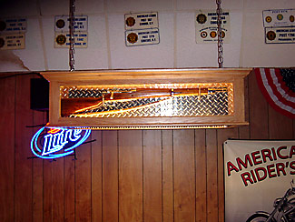 American Legion Post 83 shuffleboard table lights