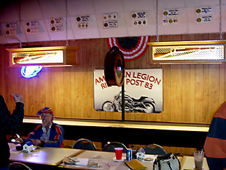 American Legion Post 83 shuffleboard table lights